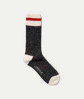 Maple Heritage Speckle Ribbed Sock in Charcoal