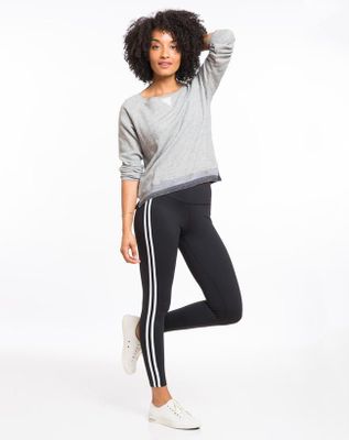 Striped Legging - Black