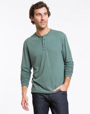 Double Knit Henley Pine Grove