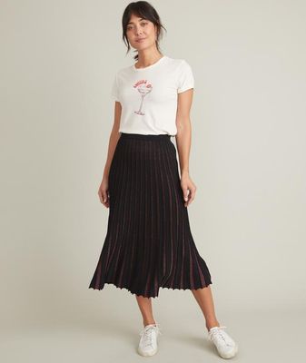Penny Pleated Midi Skirt