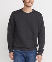 Quilted Crewneck Sweatshirt Charcoal Heather