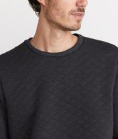 Quilted Crewneck Sweatshirt Charcoal Heather