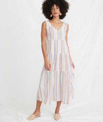 Corinne Maxi Dress Multi Stripe