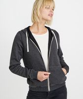 Signature Zip Lined Hoodie Faded Black