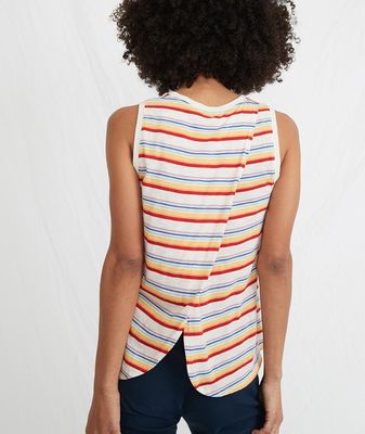 Tulip Back Tank Multi Stripe