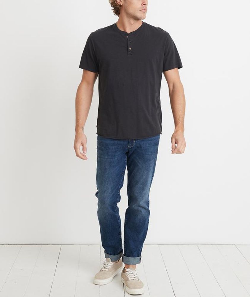 Short Sleeve Henley Asphalt