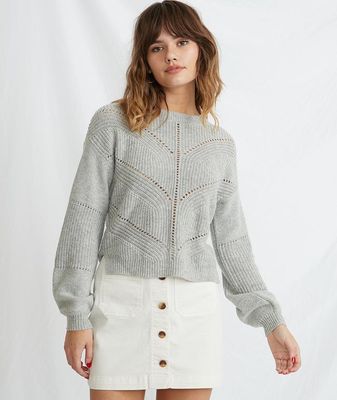 Olivia Crewneck Sweater Light Heather Grey