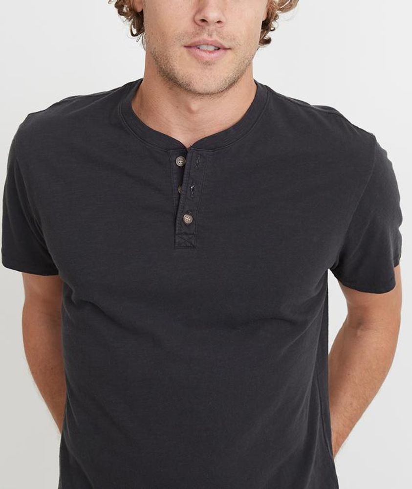 Short Sleeve Henley Asphalt