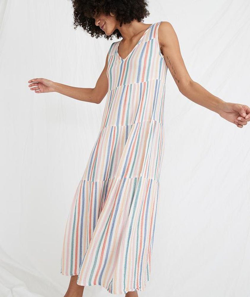 Corinne Maxi Dress Multi Stripe