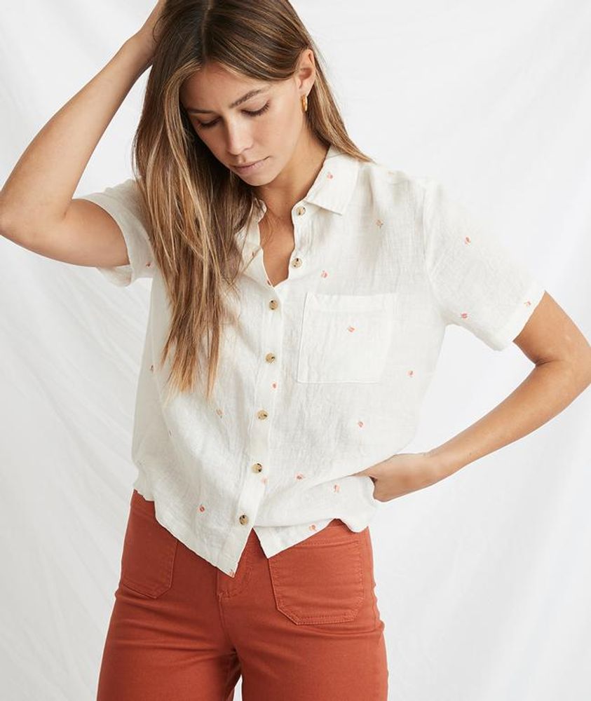 Talia Button Down White