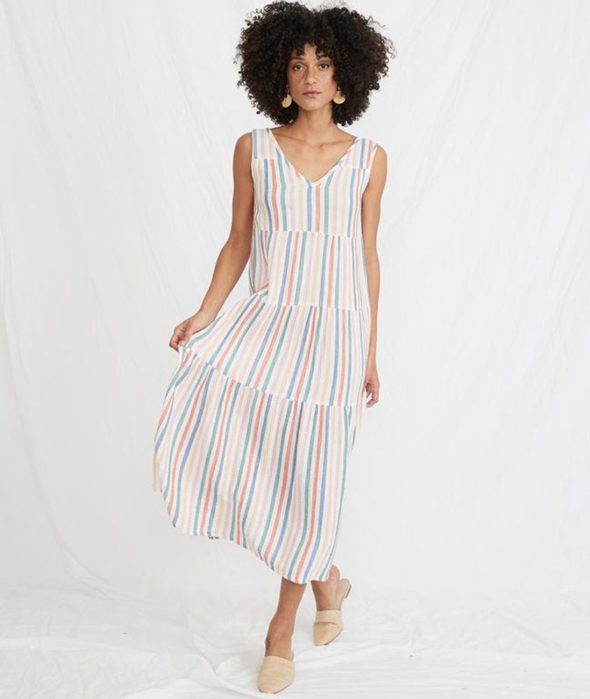 Corinne Maxi Dress Multi Stripe