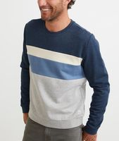 Colorblock Crewneck Sweatshirt Navy/Natural/Grey