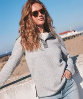 Women's Reversible Corbet Pullover Heather Grey/Charcoal