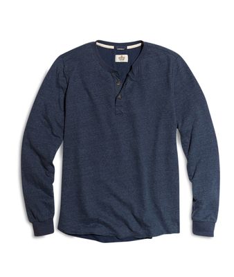 Double Knit Henley Dark Navy