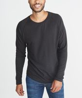 Double Knit Baseball Raglan Faded Black