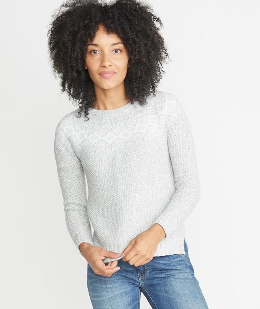 FLOAT JACQUARD CREWNECK SWEATER