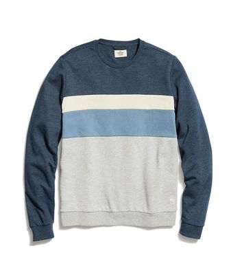 Colorblock Crewneck Sweatshirt Navy/Natural/Grey