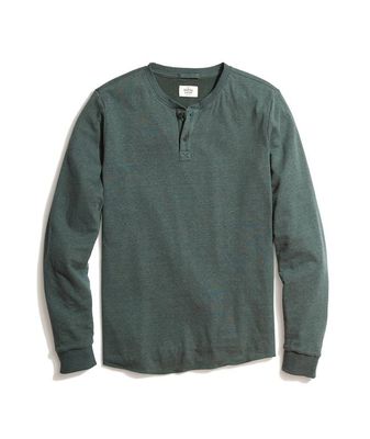 Double Knit Henley Green Gables