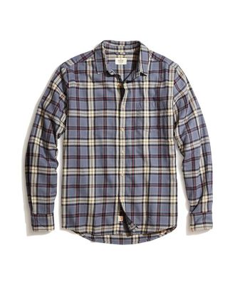 Handsome Jack Button Down Faded Navy Plaid