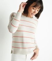 Nina Crewneck Sweater Oatmeal Heather/Coral Gold