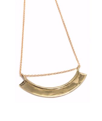 Soko Paddle Threaded Necklace - Brass