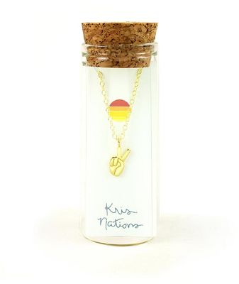 Kris Nations Peace Sign Custom Charm Necklace