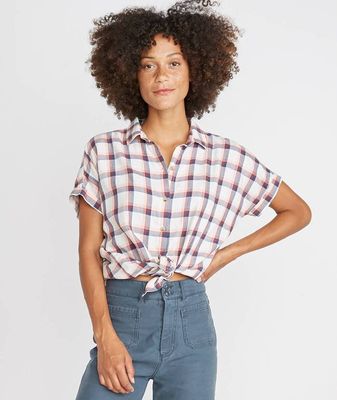 Presley Button Down Rosewood Plaid