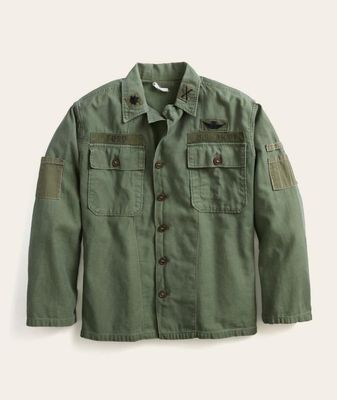 Military Cotton Jacket in Green