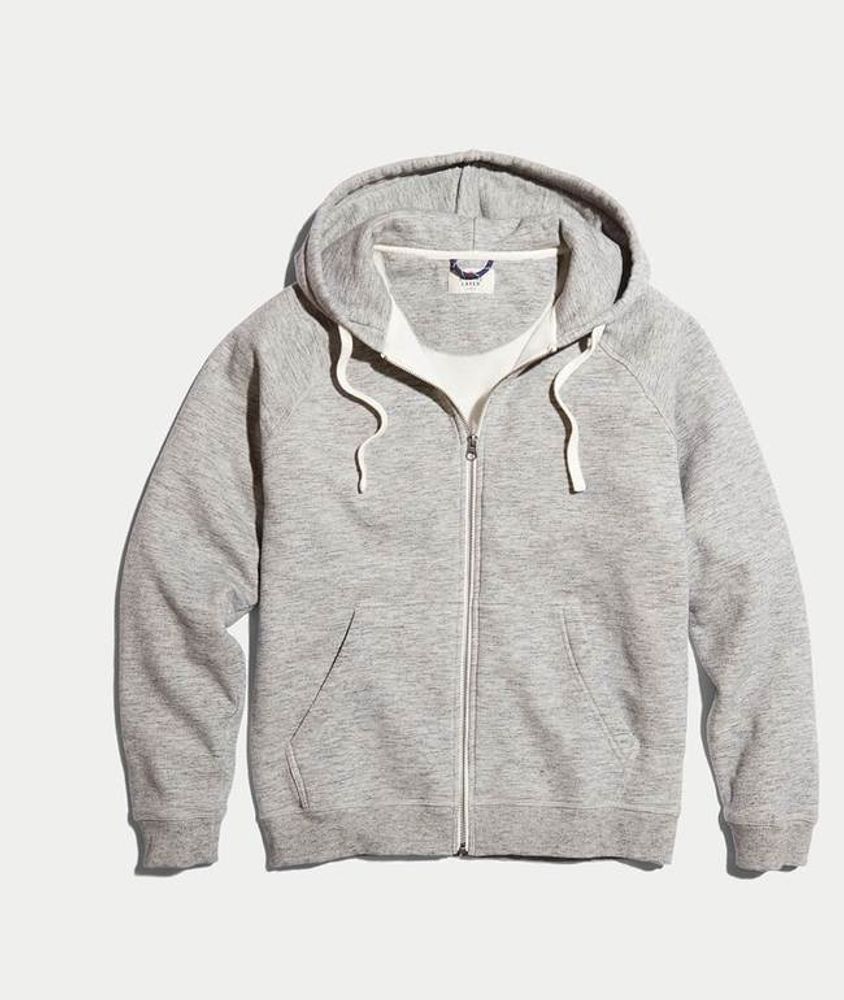 Marine Layer Sherpa Zip Hoodie Heather Grey