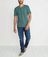 Shortsleeve Henley Forest Green