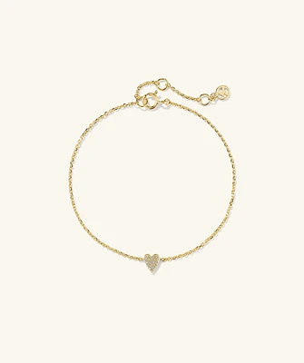 Mini Heart PavÃ© Diamond Bracelet