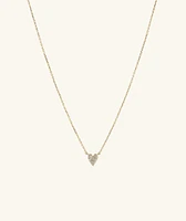 Mini Heart PavÃ© Diamond Necklace