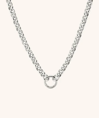 Bold Rolo Chain Charm Necklace