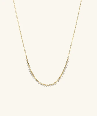 Diamond Half Tennis Necklace