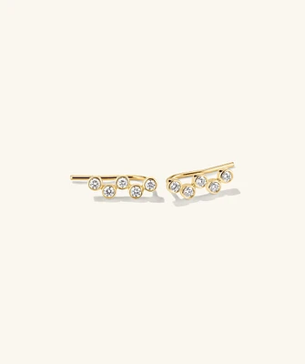 Lab Grown Diamond Zig-Zag Climber Studs