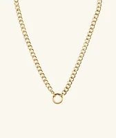 Curb Chain Charm Necklace