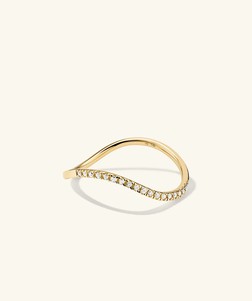 DÃ´me Figure PavÃ© Diamond Stacker Ring