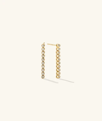 Bezel Lab Grown Diamond Tennis Earrings