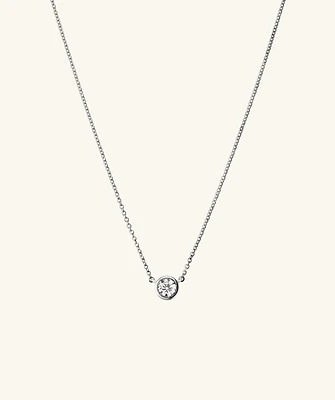 Bezel Lab Grown Diamond Necklace ct