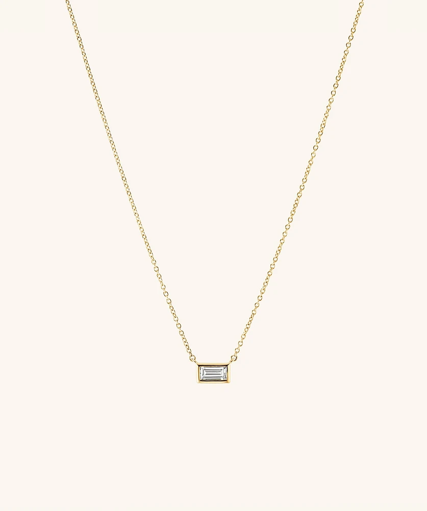 Lab Grown Diamond Baguette Necklace