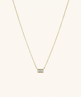 Lab Grown Diamond Baguette Necklace