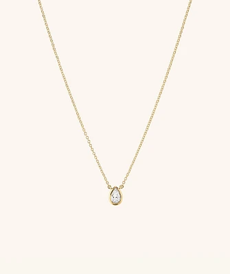 Lab Grown Diamond Pear Necklace