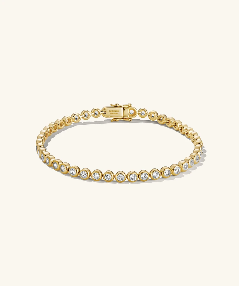 Zadie Bezel Lab Grown Sapphire Tennis Bracelet