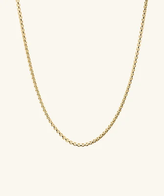 2.5mm Round Box Chain Necklace