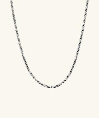 3.7mm Round Box Chain Necklace