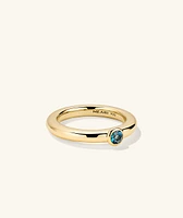 Round Gemstone Stacker Ring