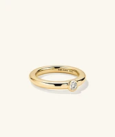 Round Gemstone Stacker Ring