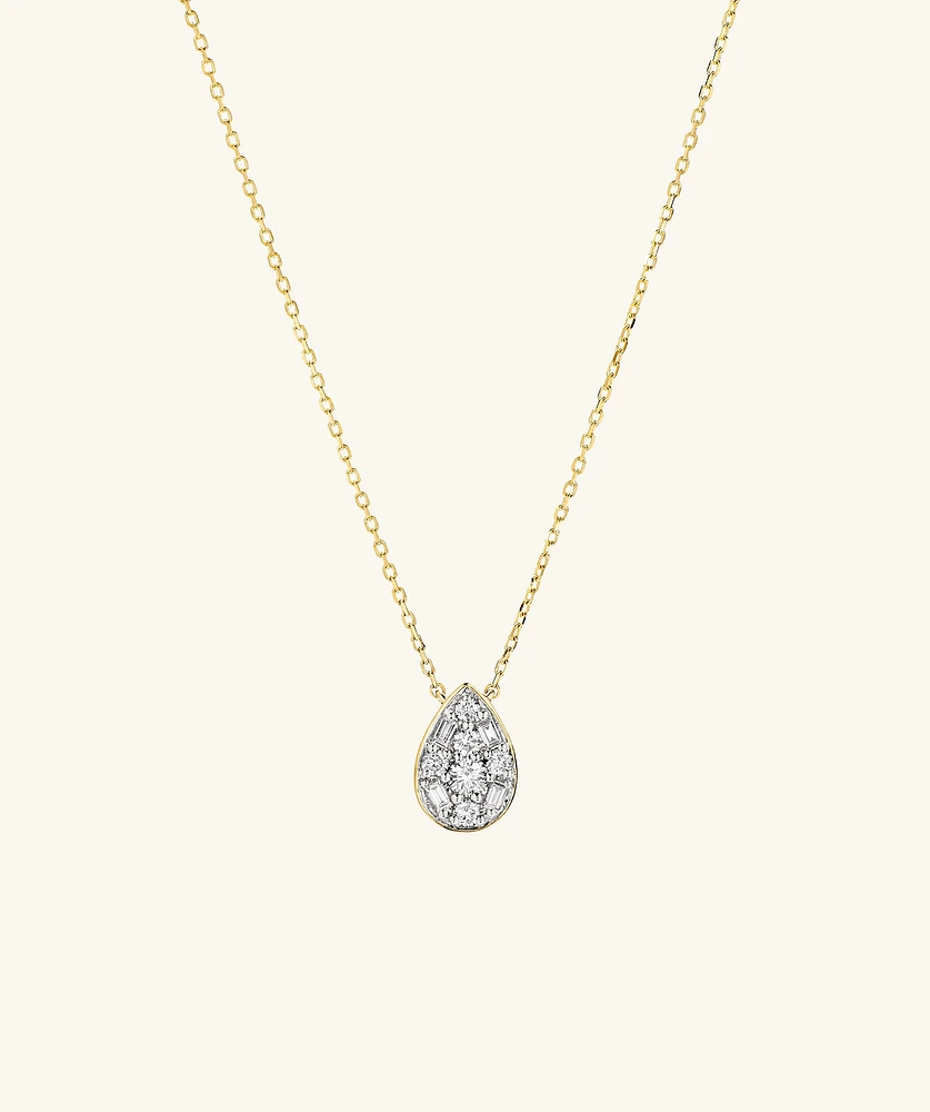 Mosaic Pear Diamond Necklace