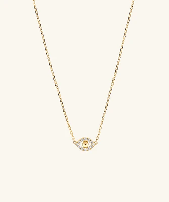 PavÃ© Diamond Evil Eye Necklace