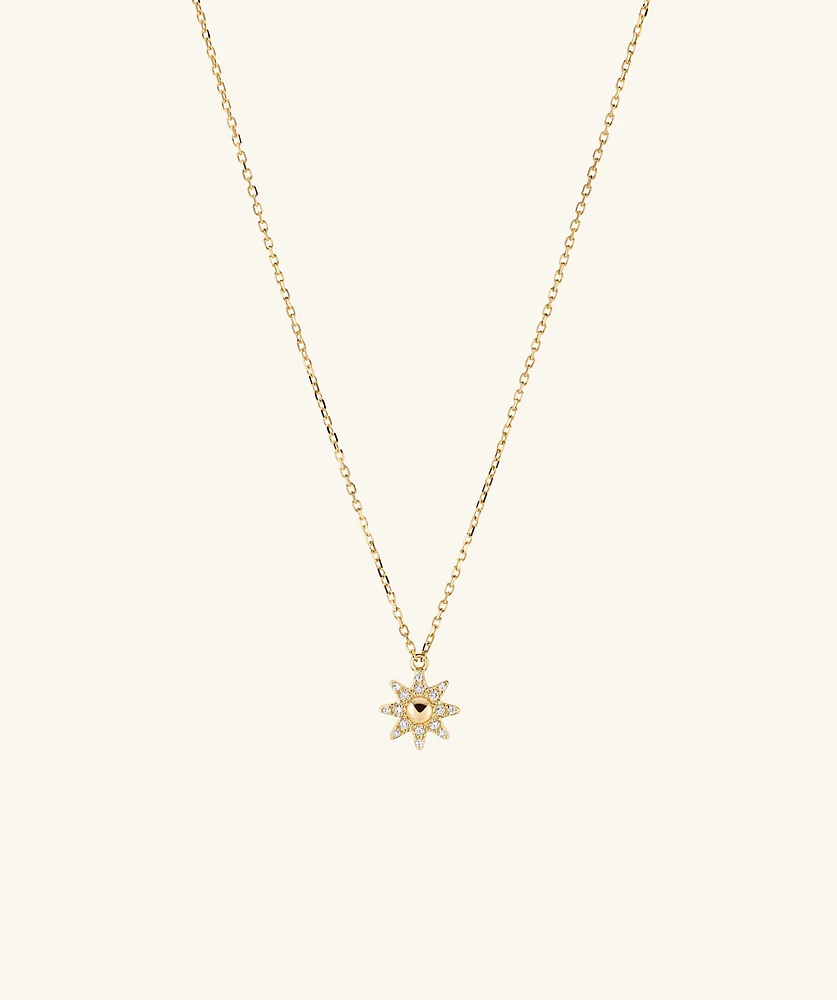 PavÃ© Diamond Sunburst Necklace